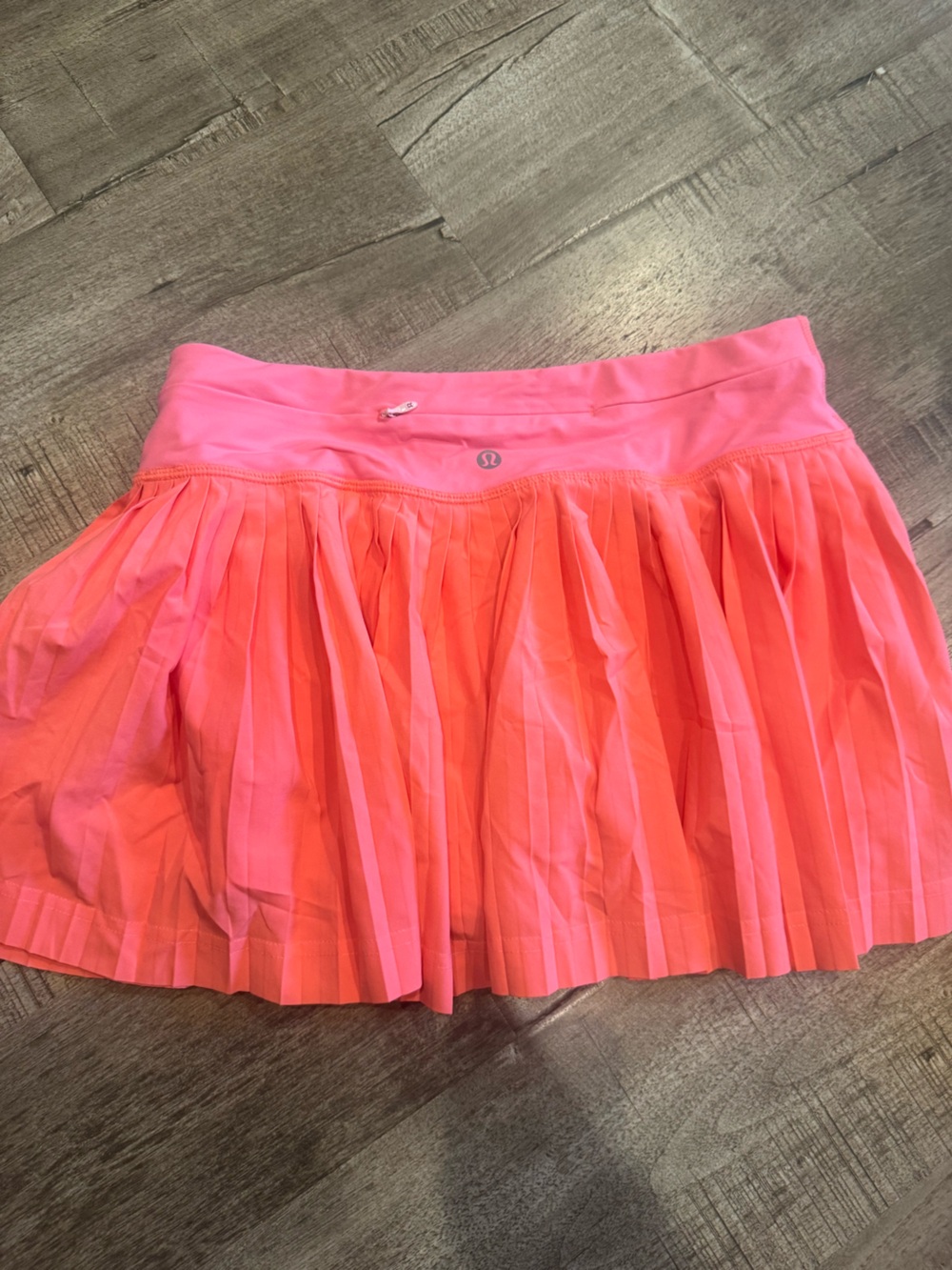 Lululemon athletica Pink & Coral Pleated Skater Skirt